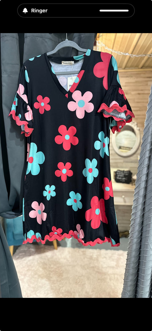 Flower power retro dress