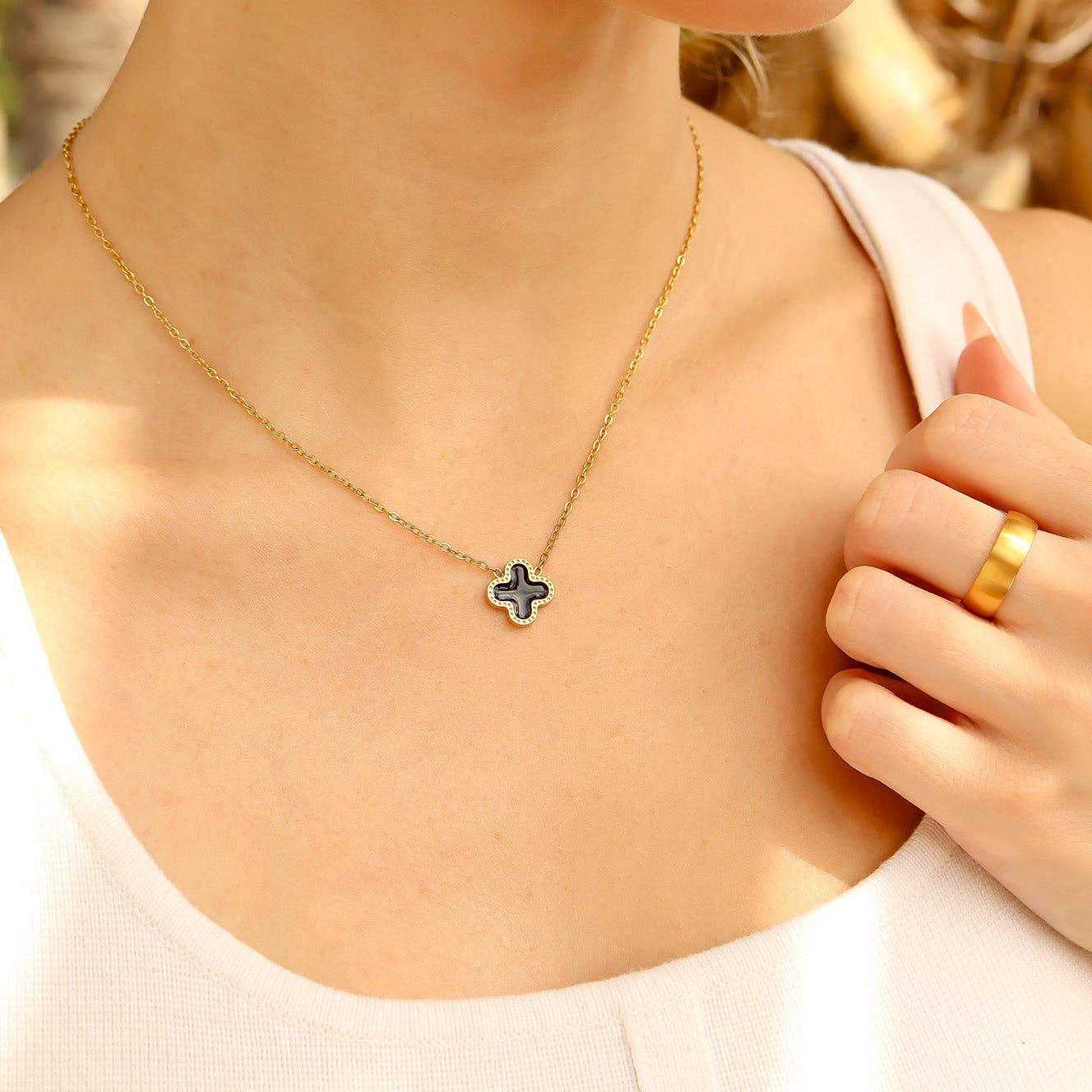 Lucky Clover Charm Necklace