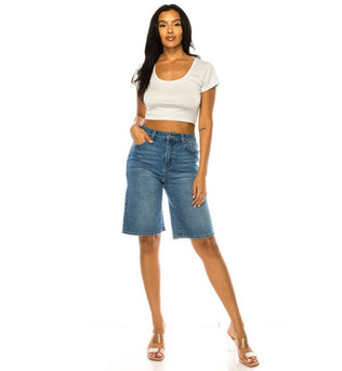 Denim Bermuda Shorts