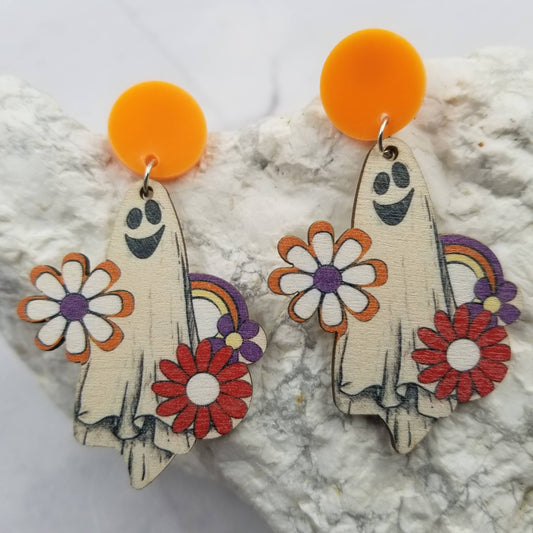 Ghost Wood Earrings