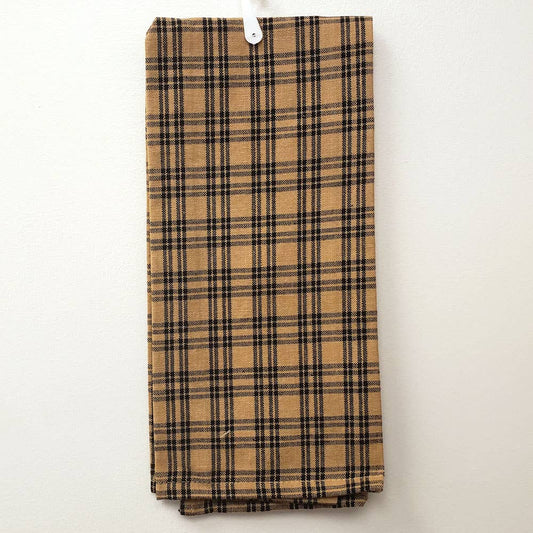 Tea Towel Tan Kitchen Towel w/ Black Lines