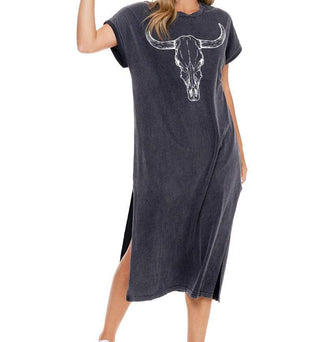 Longhorn Vintage Graphic Tshirt Maxi