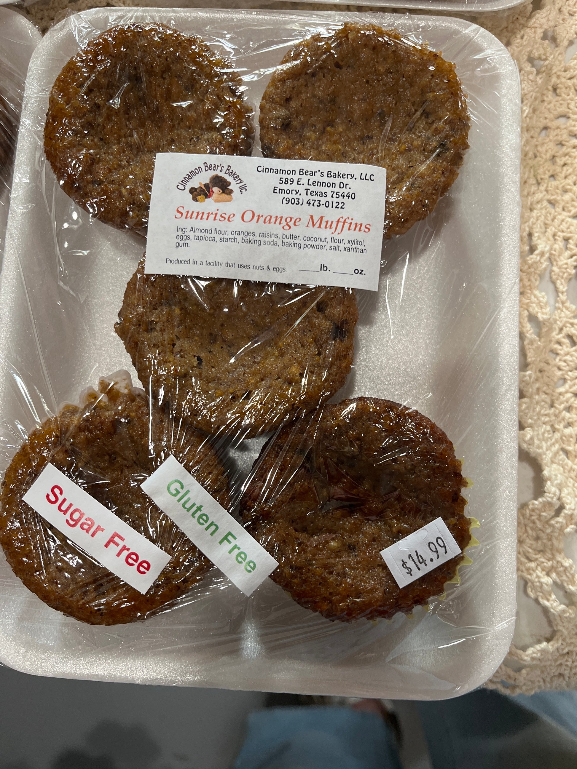 CB sunrise muffins sugar free