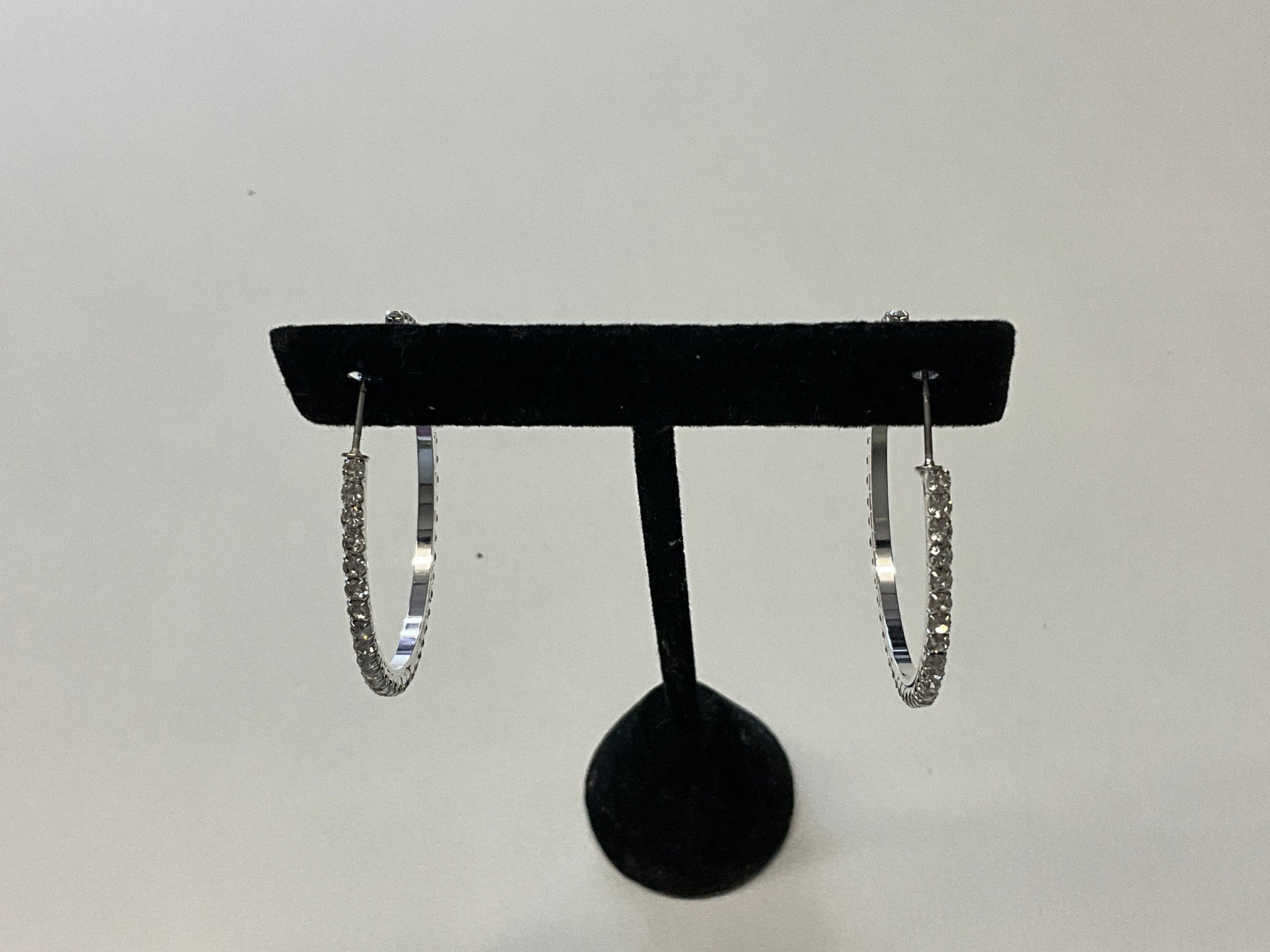 Crystal hoop earrings