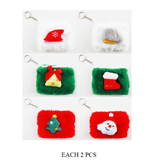 Christmas Themed Fur Coin Purses