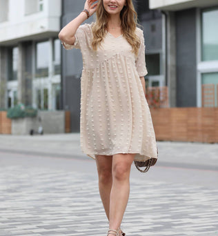 Babydoll V Neck Dress