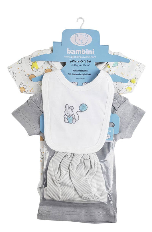 Baby Bunny-5-Piece Pastel Interlock Hanging Gift Set