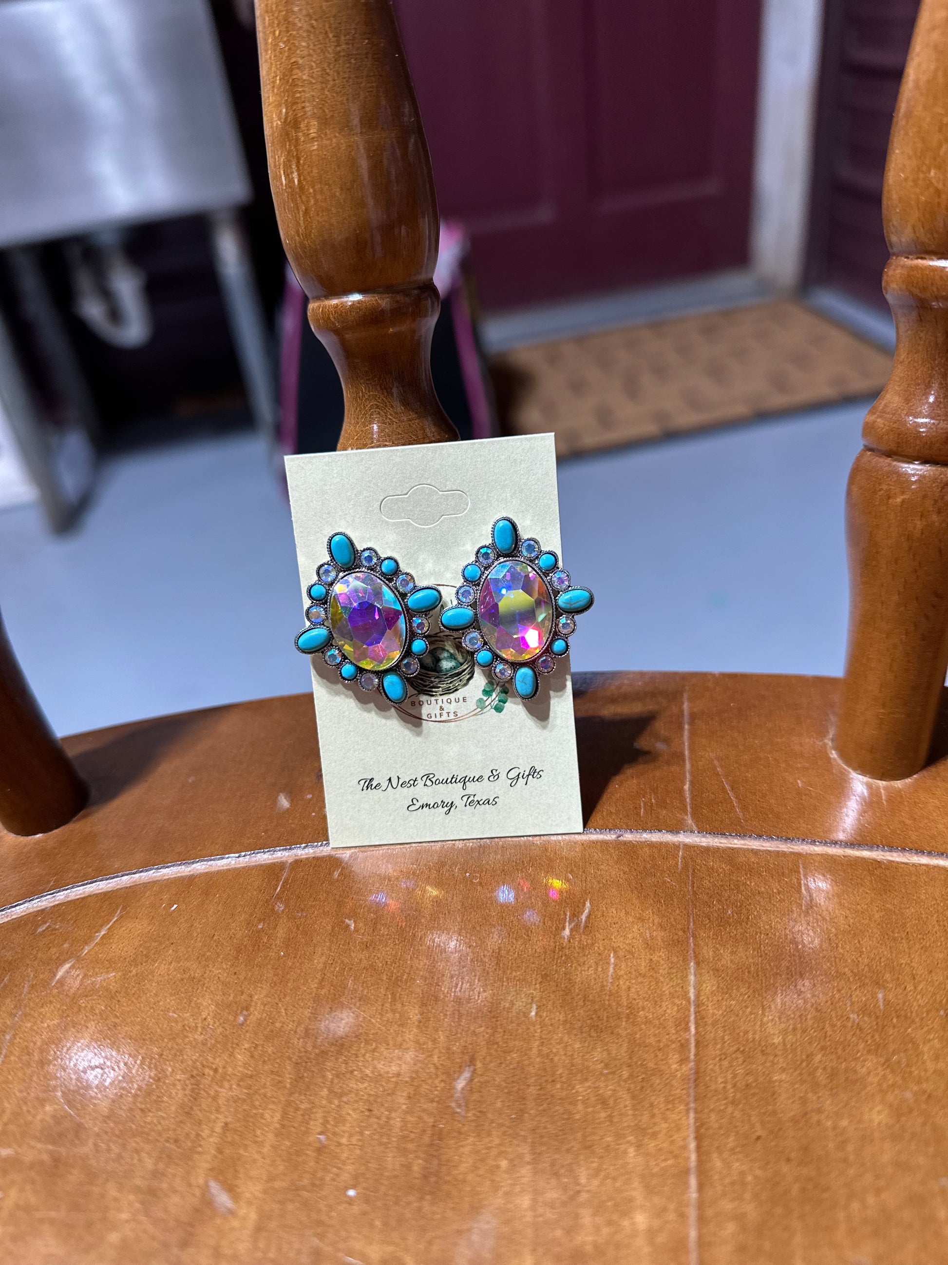 Jazzy turquoise earrings