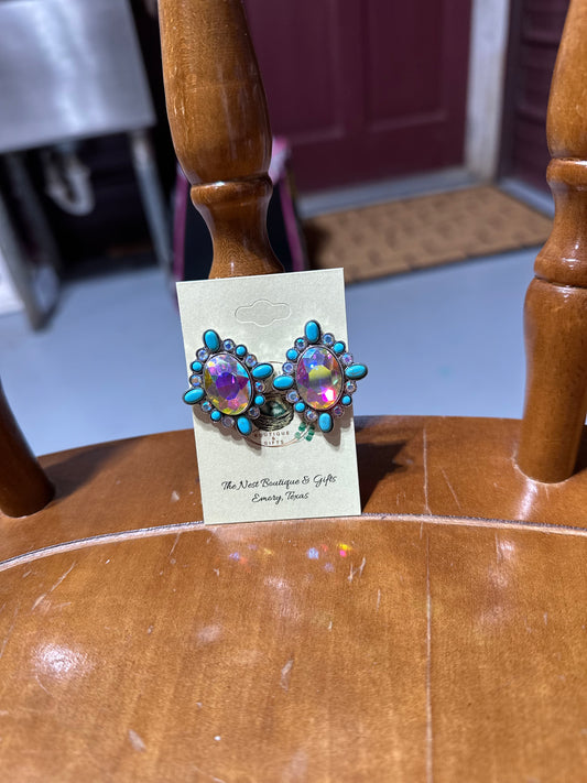 Jazzy turquoise earrings
