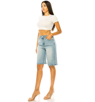 Denim Bermuda Shorts