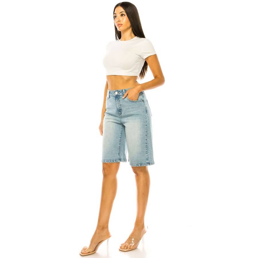 Denim Bermuda Shorts