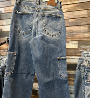 Mona Judy Blue Cargo jeans