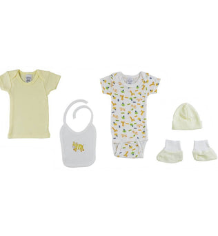 Zebra Giraffe-5-Piece Pastel Interlock Hanging Gift Set