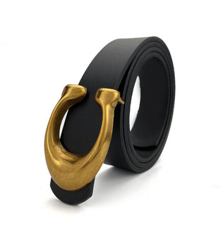 WOMEN RETRO U-BUCKLE BELT_Black