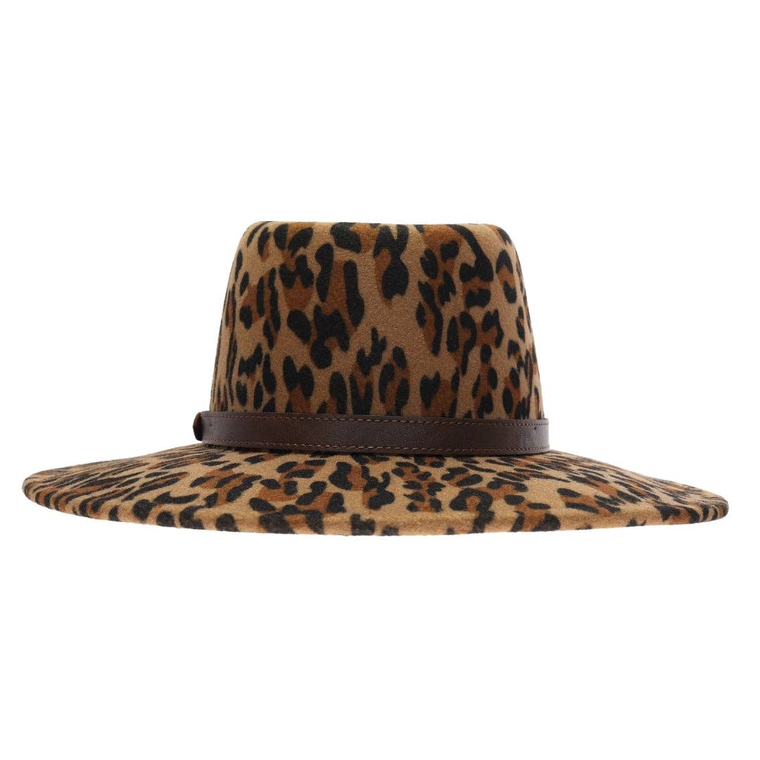 Leopard Felt Hat