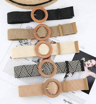 BRAIDED ROUND BUCKLE BELTS