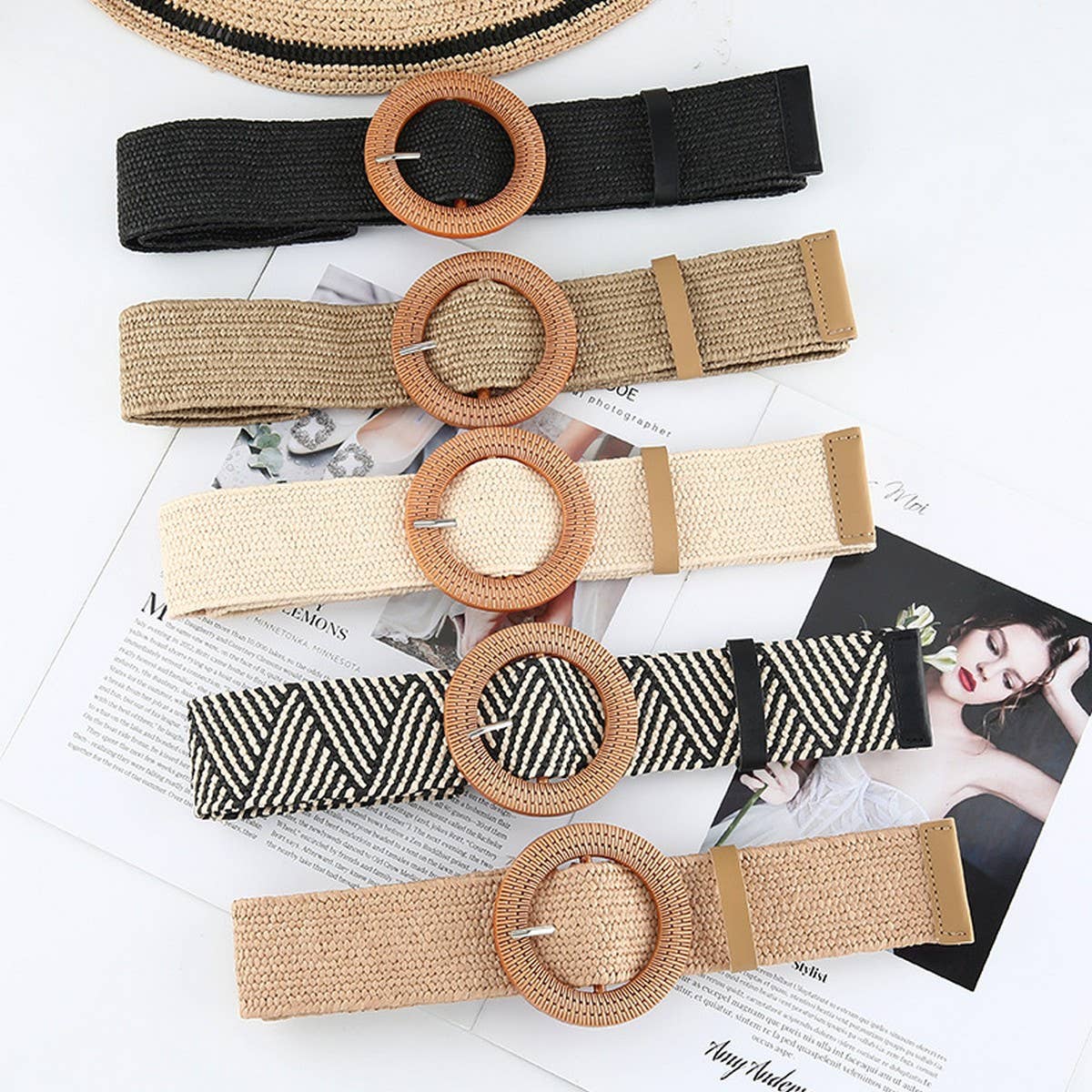 BRAIDED ROUND BUCKLE BELTS