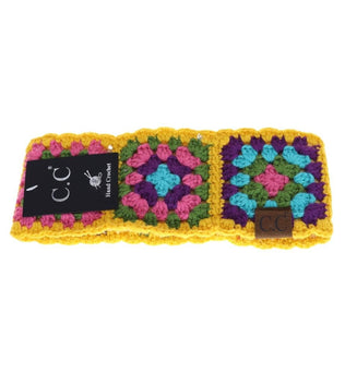 C.C Fuzzy Lined Multi-Color Crochet Fashion Headband
