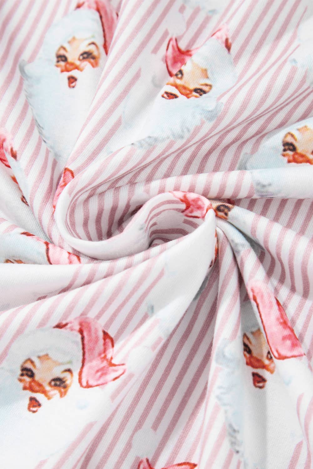 Santa Baby Striped Print Loose Fit Two Piece Lounge Set