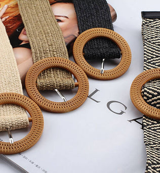 BRAIDED ROUND BUCKLE BELTS