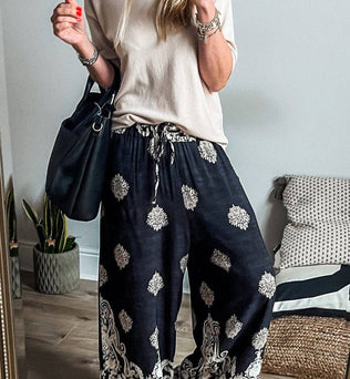 Boho Drawstring Waist Pants