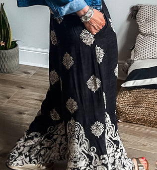Boho Drawstring Waist Pants