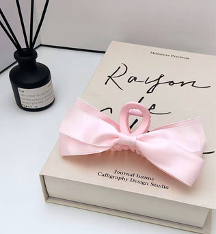 Sweet Silk Ribbon Bowknot Tassels Hair Clip Claw