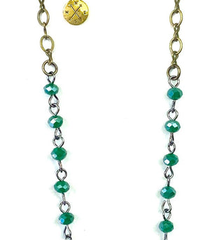 Simple Rosary with Crystal Center