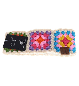 C.C Fuzzy Lined Multi-Color Crochet Fashion Headband