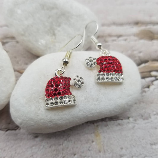Shiny Christmas Hat Earring