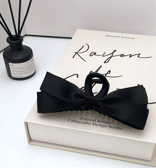 Sweet Silk Ribbon Bowknot Tassels Hair Clip Claw