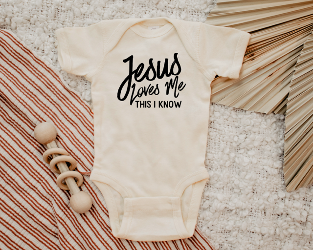 JESUS LOVES ME THIS I KNOW BABY ONESIE