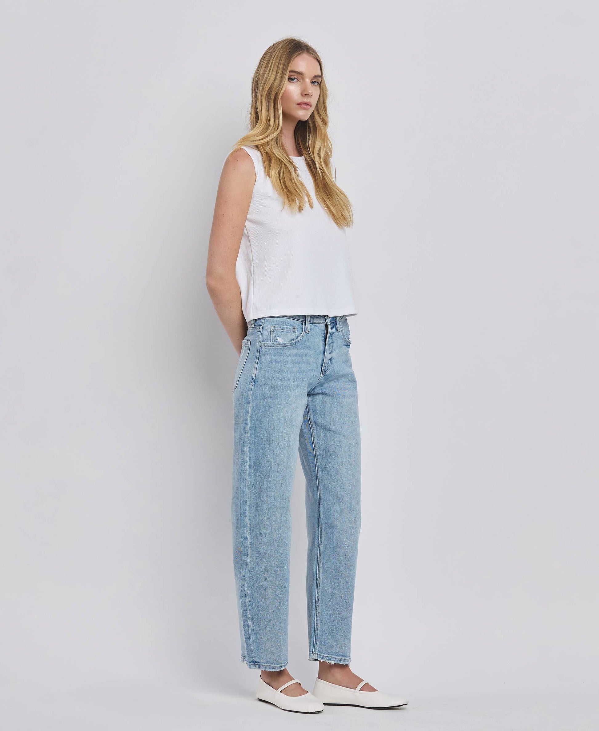 Patsy-HIGH RISE BARREL LEG JEANS