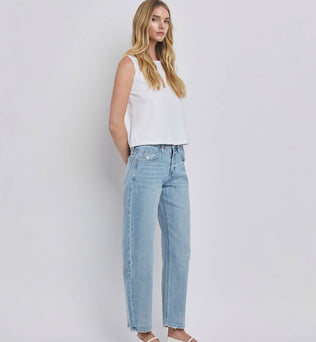 Patsy-HIGH RISE BARREL LEG JEANS