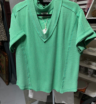 Kinsey ribbed v-neck shirt
