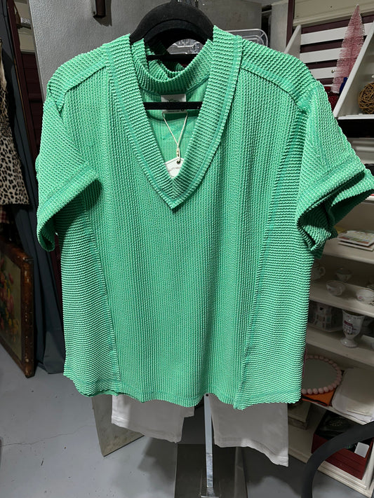 Kinsey ribbed v-neck shirt