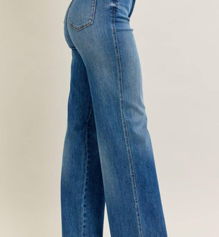 Maggie - HW Tummy Control Chew Hem Wide Leg