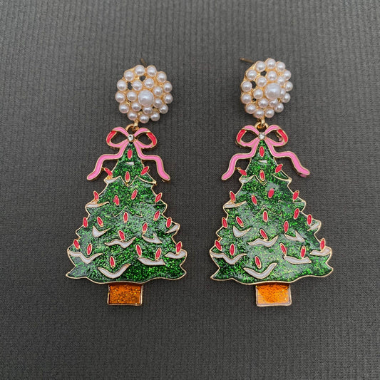 Christmas Tree DangleEarrings