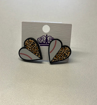 Baseball earrings