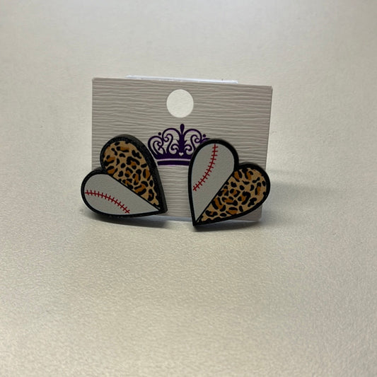 Baseball earrings