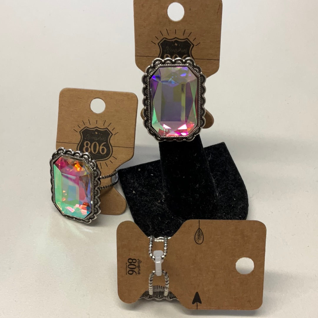 Rock and Roll rhinestone ring