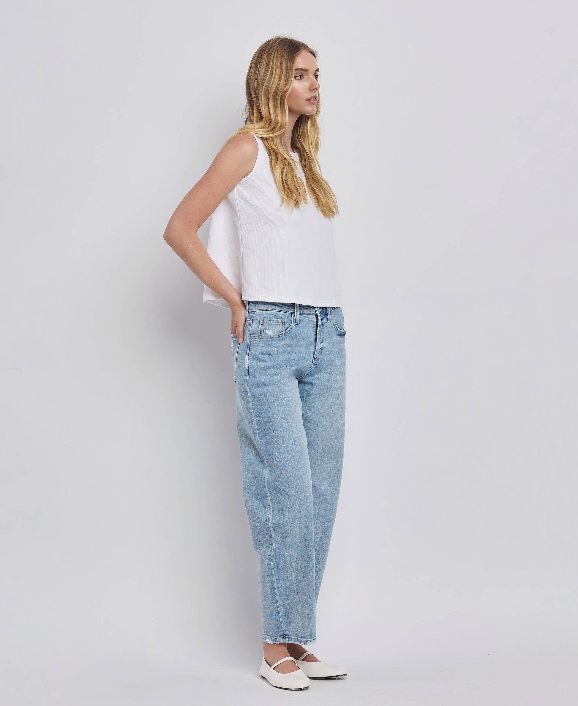 Patsy-HIGH RISE BARREL LEG JEANS