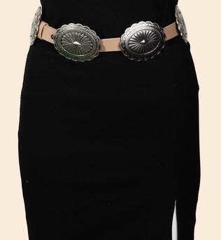 Jill-Large Concho Disc Western Belt