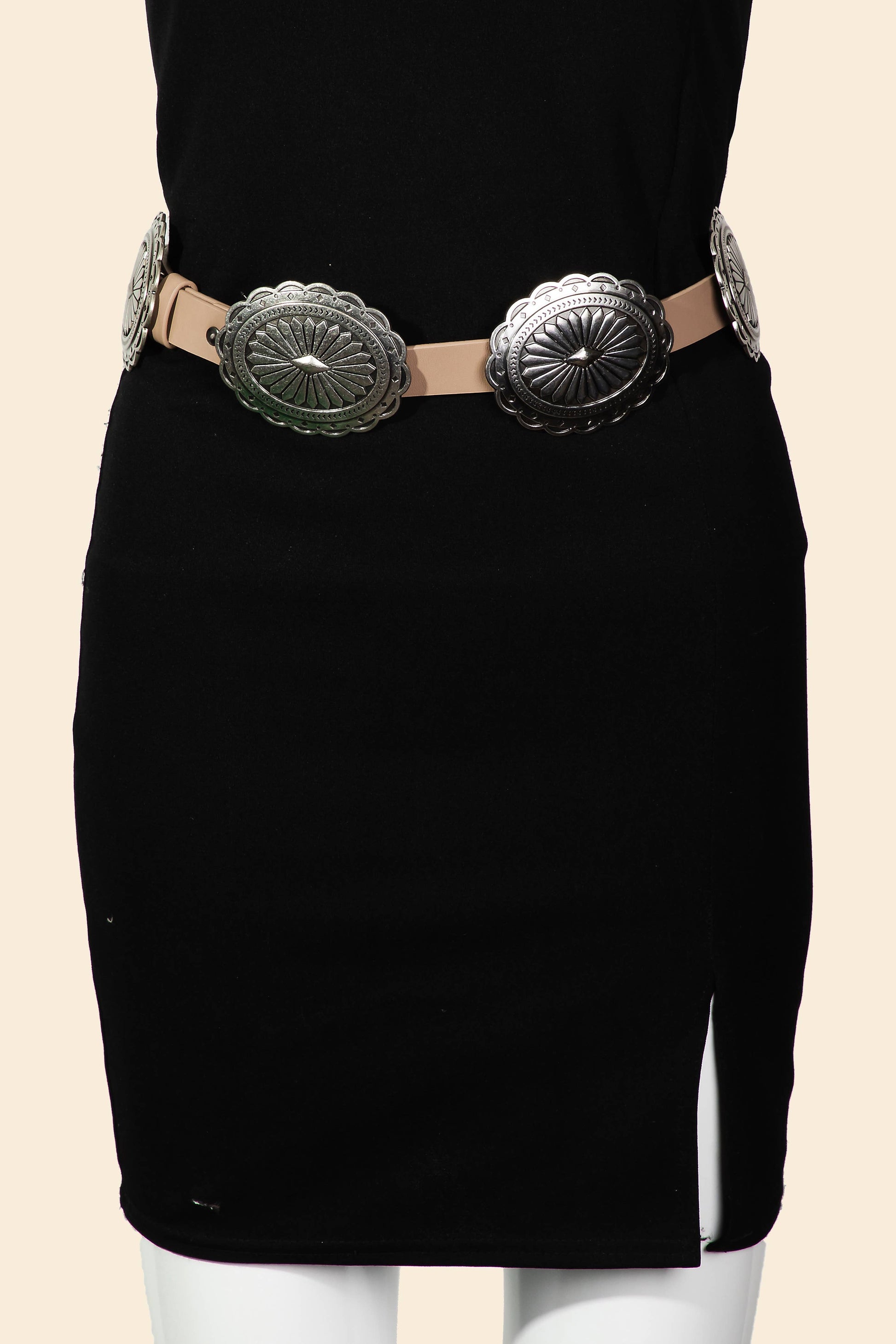 Jill-Large Concho Disc Western Belt