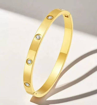 JODI-18K NON-TARNISH WATERPROOF STAINLESS STEEL BANGLE