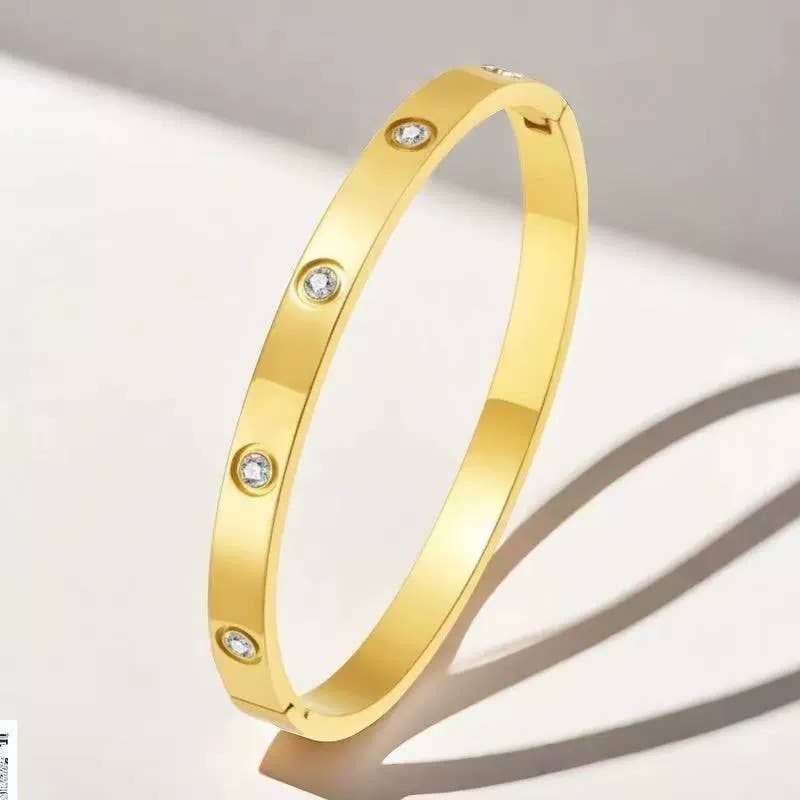 JODI-18K NON-TARNISH WATERPROOF STAINLESS STEEL BANGLE
