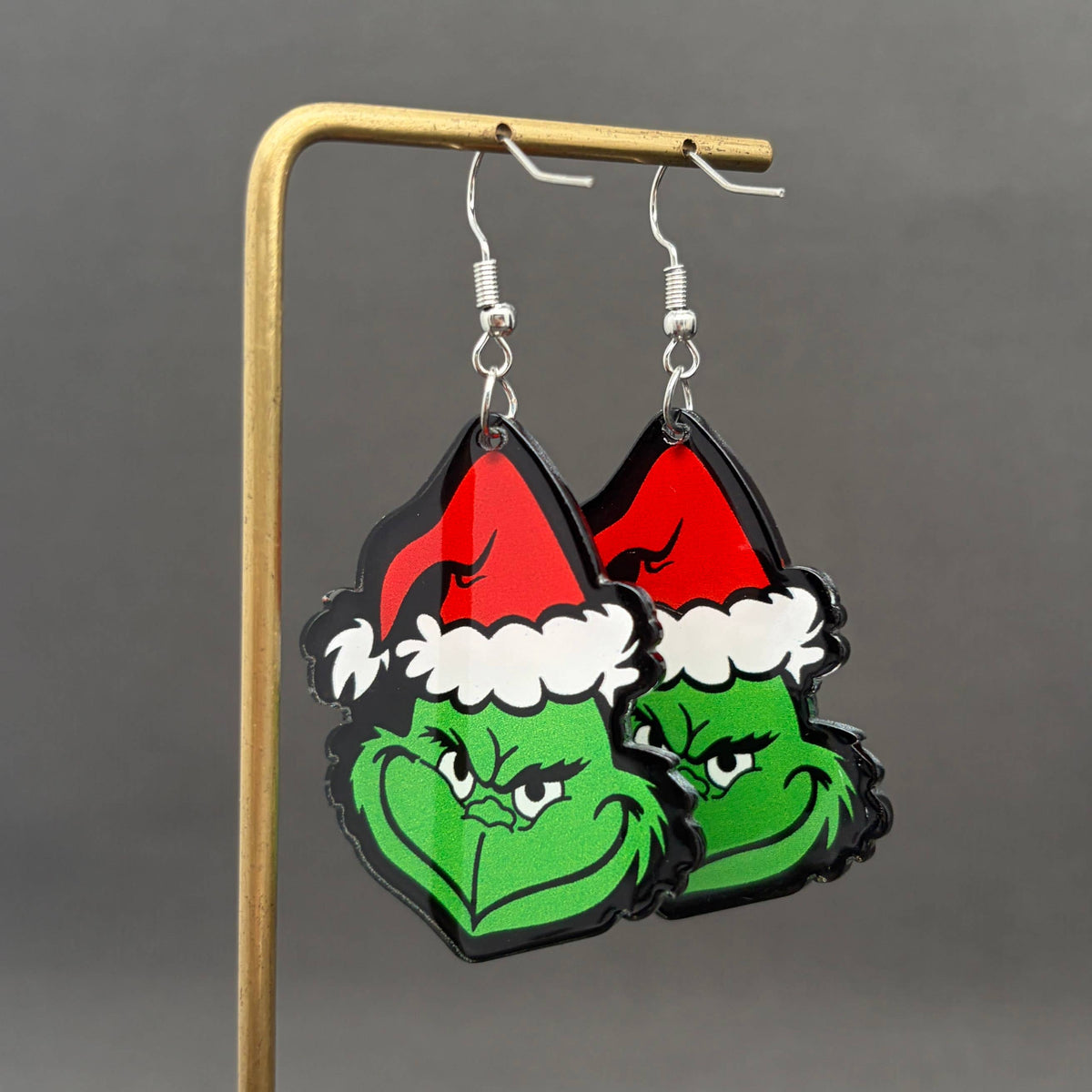 Grinch - Christmas Hat Dangle Earrings