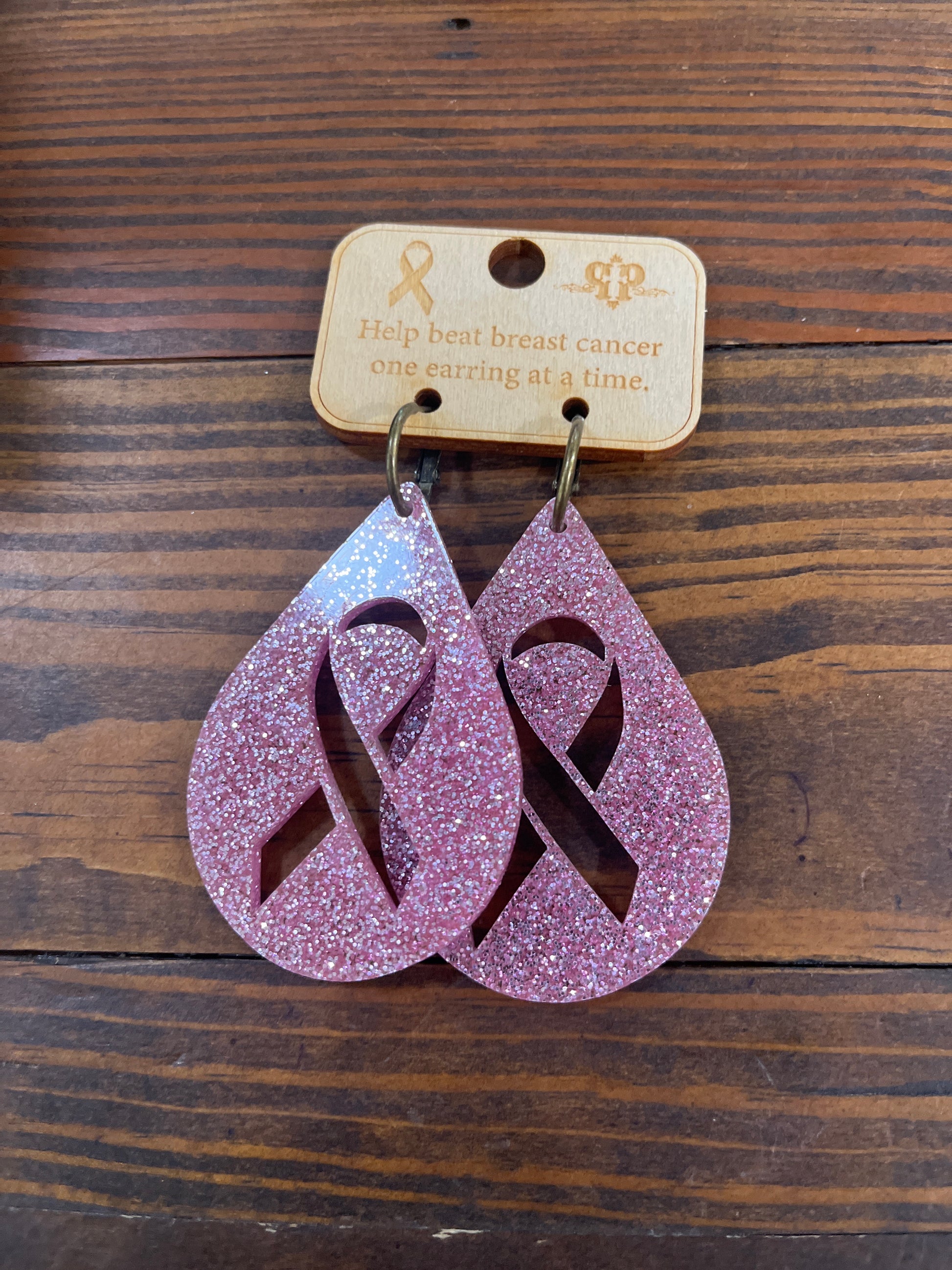 Breast CA earrings