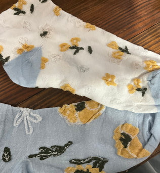 Floral ankle sock