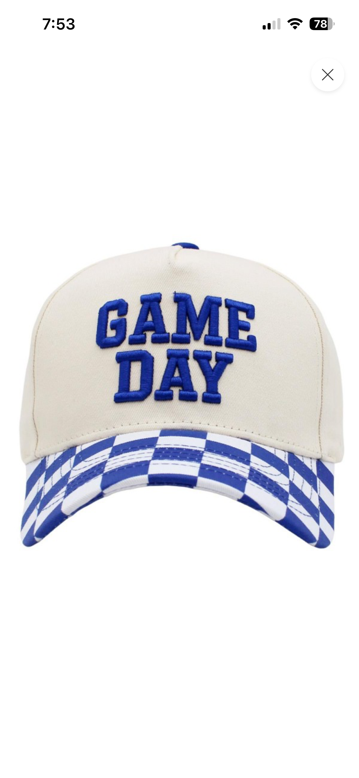Game Day Cap